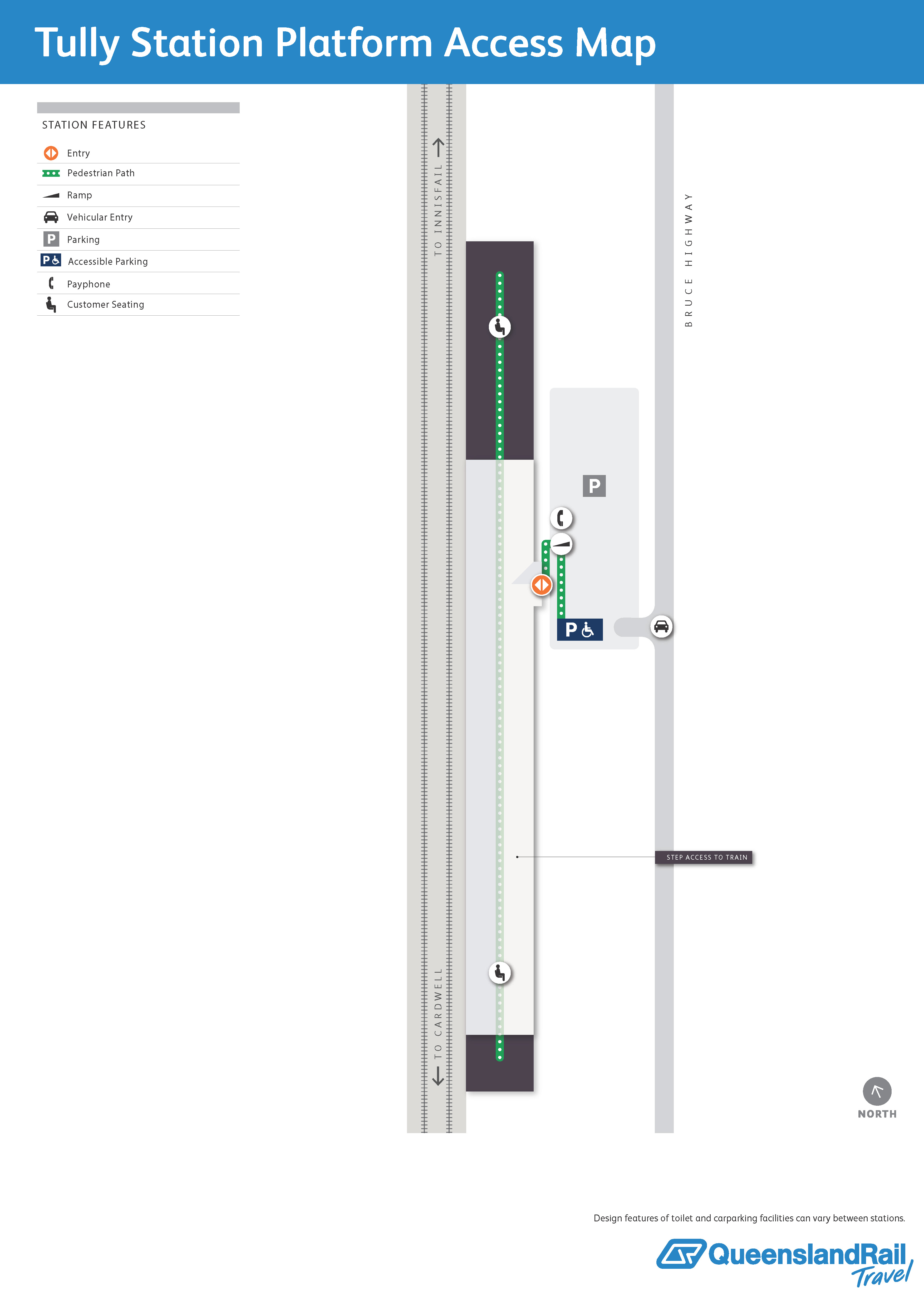 Tully Railway Station map 1